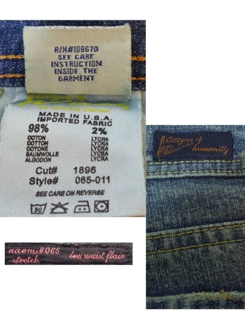 Citizens of Humanity Medium Wash Flare Jeans Size 30 Y2K - Picture 9 of 9